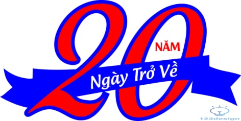 File thiết kế Logo 20 năm ngày trở về - 123Design.org