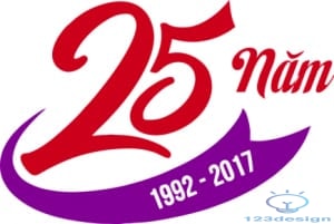 File thiết kế Logo 25 năm kỉ niệm ra trường thiết kế đẹp ...