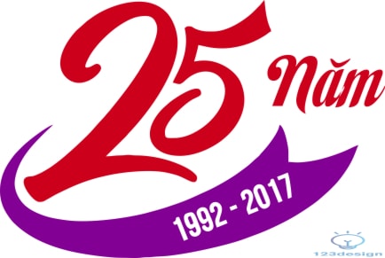 File thiết kế Logo 25 năm kỉ niệm ra trường thiết kế đẹp ...