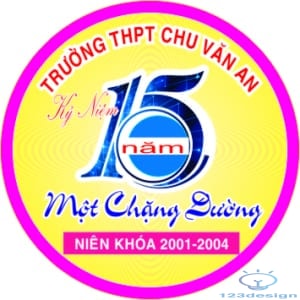 File thiết kế Logo kỉ niệm 15 năm một chặng đường - 123Design.org