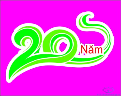 File thiết kế Logo kỉ niệm 20 năm ngày ra trường - 123Design.org