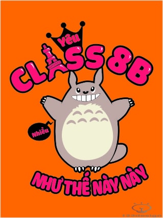 File thiết kế áo lớp - Totoro yêu class 8B như thế này này ...