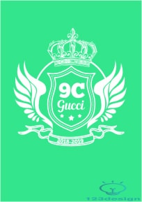 File thiết kế áo lớp - 9C Gucci 2018-2019 - 123Design.org