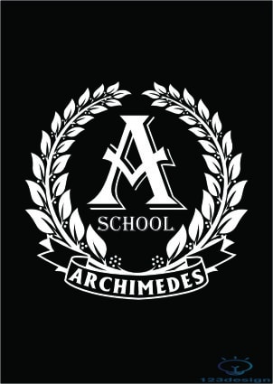 File thiết kế - Vòng nguyệt quế School Archimedes - 123Design.org
