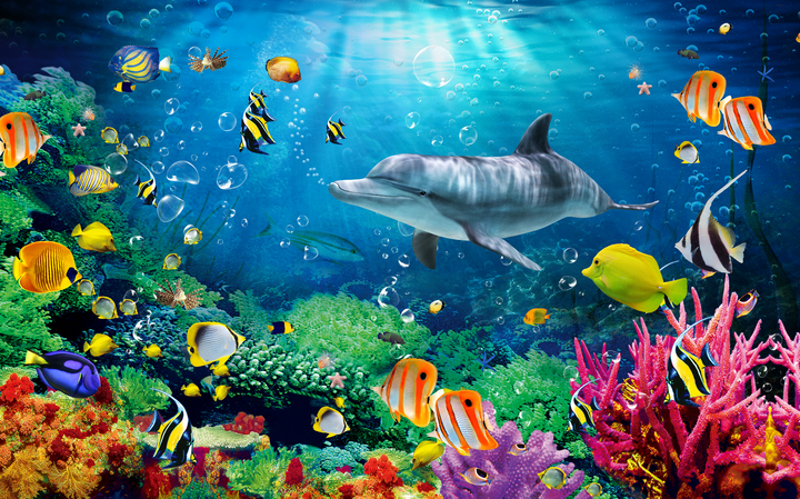 Tranh thế giới sinh vật đáy đại dương 8637 