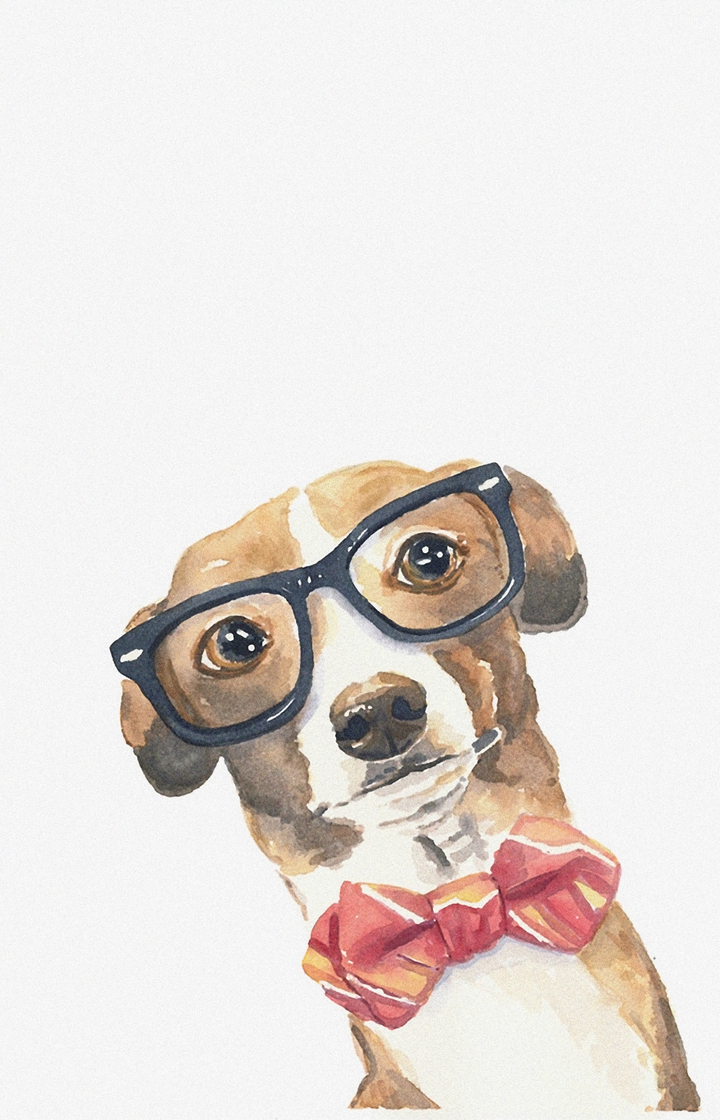 Nếu bạn muốn xem những con chó đeo kính và nơ đỏ dễ thương, hãy xem hình ảnh này. Chúng sẽ làm bạn cười và thích thú với sự kết hợp giữa phụ kiện và thú cưng.