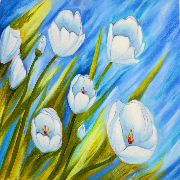 Chia sẻ hơn 72 tranh vẽ cánh đồng hoa tulip mới nhất  Tin Học Vui