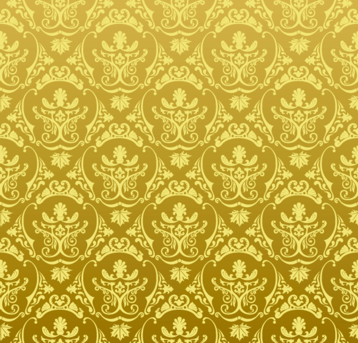 File vector giấy dán tường họa tiết hoa văn cổ điển màu vàng nền vàng 34969  
