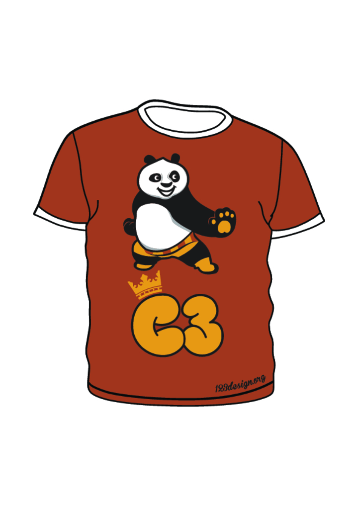 Thiết kế áo gấu trúc panda C3 luyện võ 53273 - 123Design.org